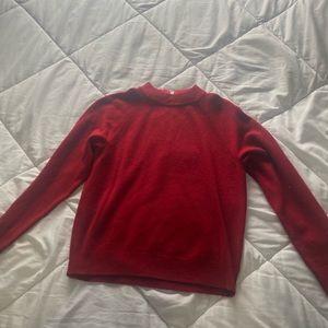 Red zip up sweater top